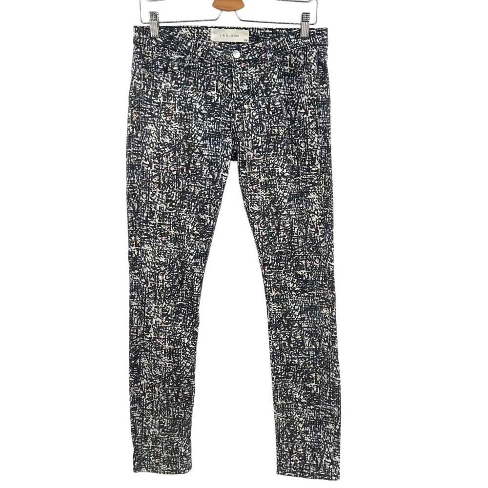 IRO Jeans Abril Abstract Printed‎ Skinny Stretch Jeans Size 29